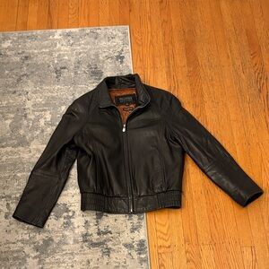 Wilsons Leather Classic Black Jacket with Thinsulate Removable Vest, Men’s Small
